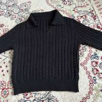 Чёрный вязаный джемпер, в г.Астана