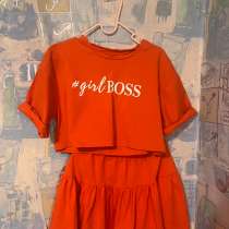 Юбка и топ для девочки с надписью #girlBoss, в г.Донецк