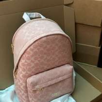 Рюкзак Coach розовый из текстиля, в Москве