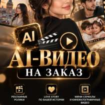 Создам AI-видео на заказ | Реклама, Reels, Love Story, в г.Навои