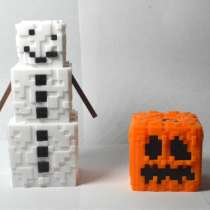 Снежный голем из Minecraft со съемной тыквой, в Подольске