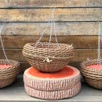 Кашпо подвесное из эко ротанга 3шт по 6,5 л, в Нижнем Новгороде