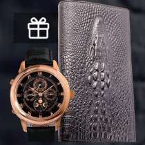 Часы Patek Philippe Sky Moon Tourbillon портмоне Alligator, в Барнауле