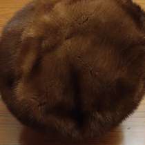 Берет норковый с фиксатором размера, цвет ”орех”, в Москве