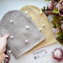 Шапки бини с горошками для девочкии, в Ростове-на-Дону