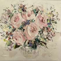 Картина маслом. Цветы мастихином, в Москве