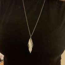 Серебряный кулон Волна на цепочке с филигранью. СССР.1970гг, в Москве