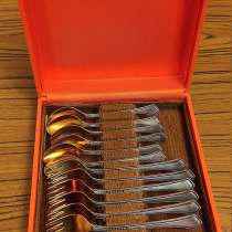 Ложки кофейные и вилки для торта Elegant позолоченные, в Москве