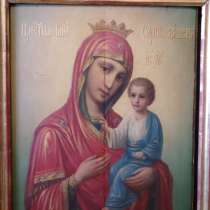 Образ Матери Божией "Скоропослушница" в киоте. Афон, XIX век, в Санкт-Петербурге