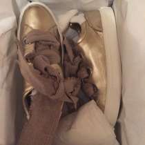 Кроссовки новые Voile Blanche Италия 39 кожа золотые женские, в Москве