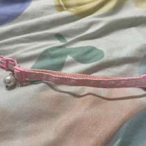 Ошейник для кошек розовый с бусинкой новый, в Тюмени