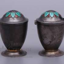 Солонка и перечница, 1950-60 г. Серебро, в Москве