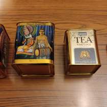 ЖЕСТЯНЫЕ БАНКИ в коллекцию (чай, мясные кубики). ВИНТАЖ.СССР, в Москве