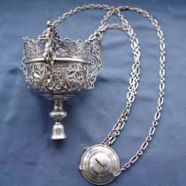 Лампада церковная большого размера в неорусском стиле. 1896г, в Санкт-Петербурге