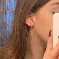 Серёжки ажурные Капля. Скань-филигрань.Серебро 925.1970-е гг, в Москве