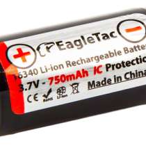 EagleTac Аккумулятор EagleTac литий-ионный (Li-Ion)  16340 PCB (защищенный) , 3,7В., в Москве