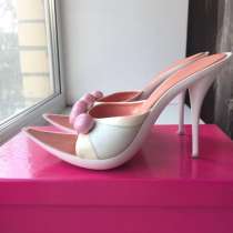 Босоножки б/у Vivien Lee Италия 39 белые на платформе лето 8, в Москве