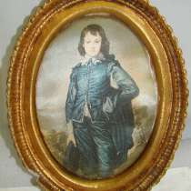 Репродукция портрет на шёлке винтажная (X758), в Москве