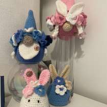 Цветочные гномы и Пасхальные зайцы. Вязаный декор к Пасхе, в Москве