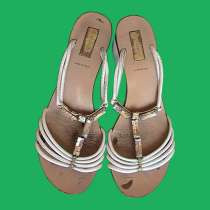 Босоножки женские белые, на круглых связях, бу, в хор. сост, в Краснодаре