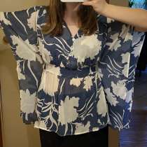 Роскошная шелковая туника с цветочным принтом, в Москве