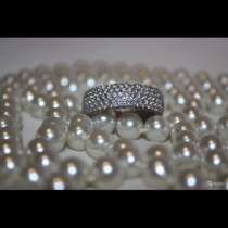 Кольцо Серебро новое 19 камни циркон белые полностью украшен, в Москве