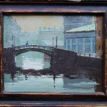 Картина с видом р. Мойки у Большого Конюшенного моста. XIX в, в Санкт-Петербурге