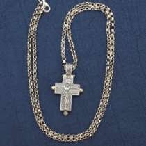 Крест-мощевик с массив. серебряной цепью Мастер Димитриос, в Санкт-Петербурге