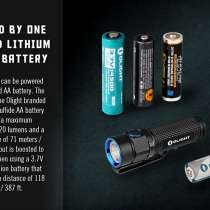 Olight Яркий и компактный фонарь на одной пальчиковой  батарейке - Olight S1A, в Москве