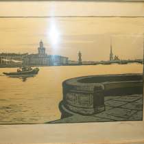 В.С. Слыщенко. Линогравюра, в Санкт-Петербурге