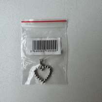 Кулон подвеска 585 Золотой сердце бисер бижутерия украшение, в Москве