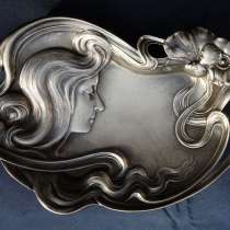 Старинная посеребренная ваза Югендштиль (Ар-Деко). 1895-1903, в Санкт-Петербурге