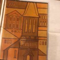 Винтаж. Кожаная обложка для книг с тиснением, в Москве