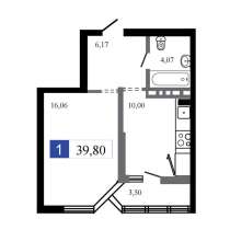 Квартира в ЖК Сказка Град, в Краснодаре