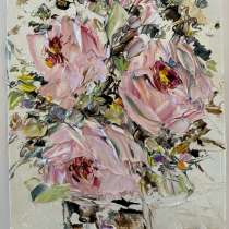 Картина маслом Цветы мастихинлм, в Москве