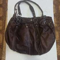 Сумка кожаная темно-коричневая, в Москве