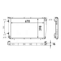 Радиатор охлаждения двигателя FORESTER 1998- SUB-0034-16, в Артеме