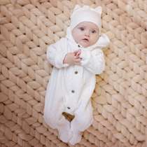 Комбинезон белый с имитацией вязки Коса, в Томске