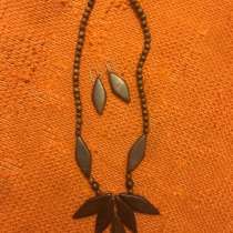 Колье и серьги из дерева «Ромб». ВИНТАЖ, в Москве