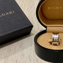 Bvlgari Кольцо в 3 полосы, Оригинал, белое золото, в Москве