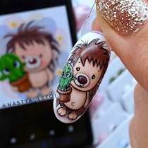 NailArt картина миниатюра "Hedgehog introvert", в г.Брюссель