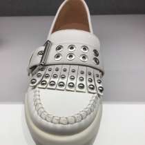 Лоферы новые кожа белые Geox все размеры слизаны туфли стиль, в Москве