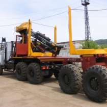 Лесовозный автопоезд Урал с кму и прицепом. Лизинг, в Красноярске