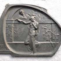 Старинный лоток (панно настенное) в стиле Модерн. Куса, XIXв, в Санкт-Петербурге