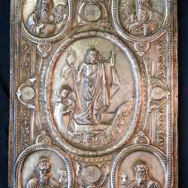 Старинная литая накладка напрестольного Евангелия. Серебро, в Санкт-Петербурге