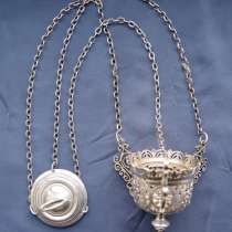 Лампада церковная подвесная. Серебро «84». Москва, 1890-е гг, в Санкт-Петербурге