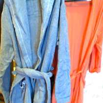 Халаты голубой бежевый женские домашнии, в Москве