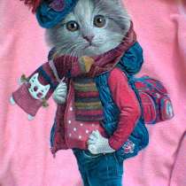 Кофта толстовка на девочку 140 размер с капюшоном, в Москве