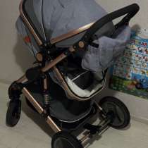 Детская коляска Luxmom 2в1. В хорошем состоянии, есть неболь, в Омске