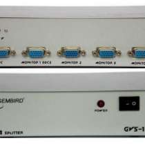 Сплиттер VGA Gembird GVS124 HD15M/4x15M 1комп.-4 м, в Челябинске